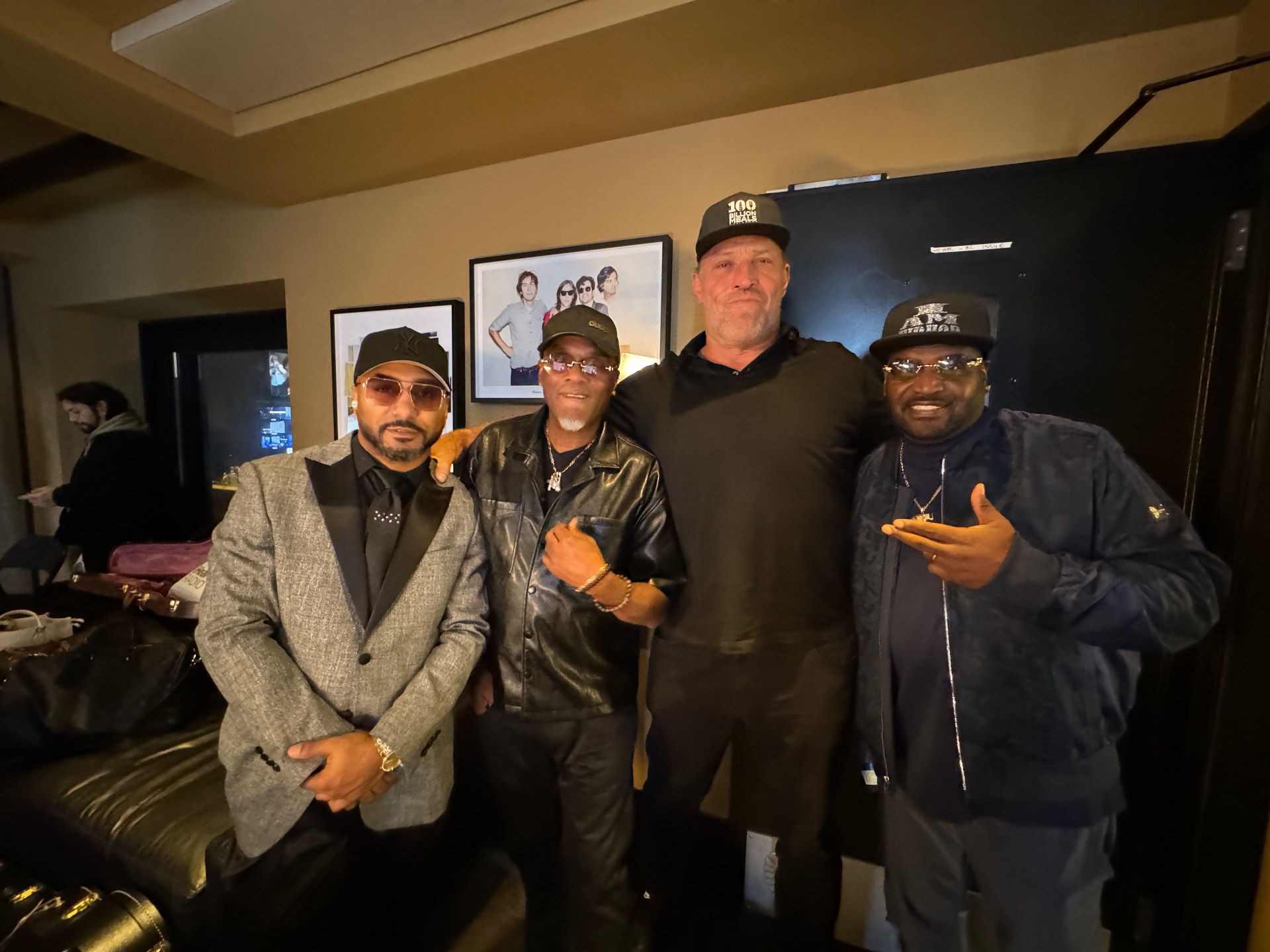 Zieme backstage with collaborators at the We Can Change The World campaign